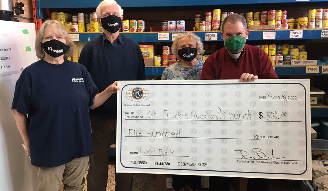 Food Bank donation cheque to St Jude’s (Wexford)