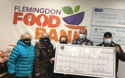 Donation cheque to Flemingdon Food Bank