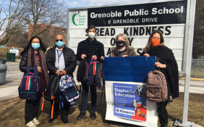 Grenoble Public School Receiving Backpacks with School Supplies